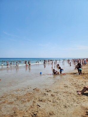 Espreguiçadeiras, toalhas de praia 