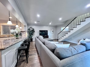 House, Multiple Beds, Pool Access, Pool View (Destination #28) | Living area | Fireplace - Destination #28 (Anaheim)