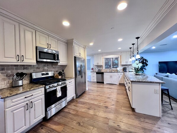 House, Multiple Beds, Pool Access, Pool View (Destination #28) | Private kitchen | Coffee/tea maker, electric kettle - Destination #28 (Anaheim)