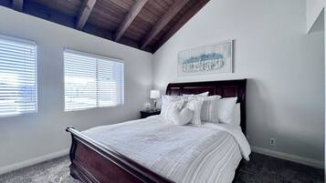 2 bedrooms, individually decorated, individually furnished, bed sheets