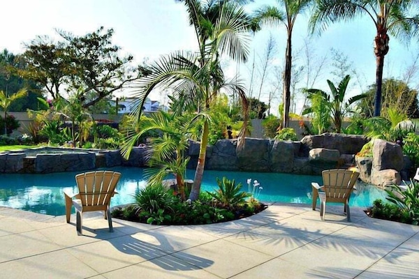 Outdoor pool, a heated pool