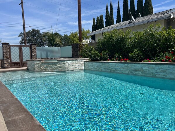 Outdoor pool, a heated pool