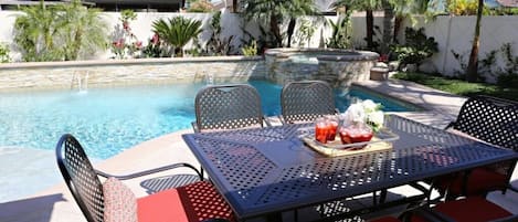 Outdoor pool, a heated pool