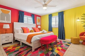 5 slaapkamers, een strijkplank/strijkijzer, gratis wifi, beddengoed