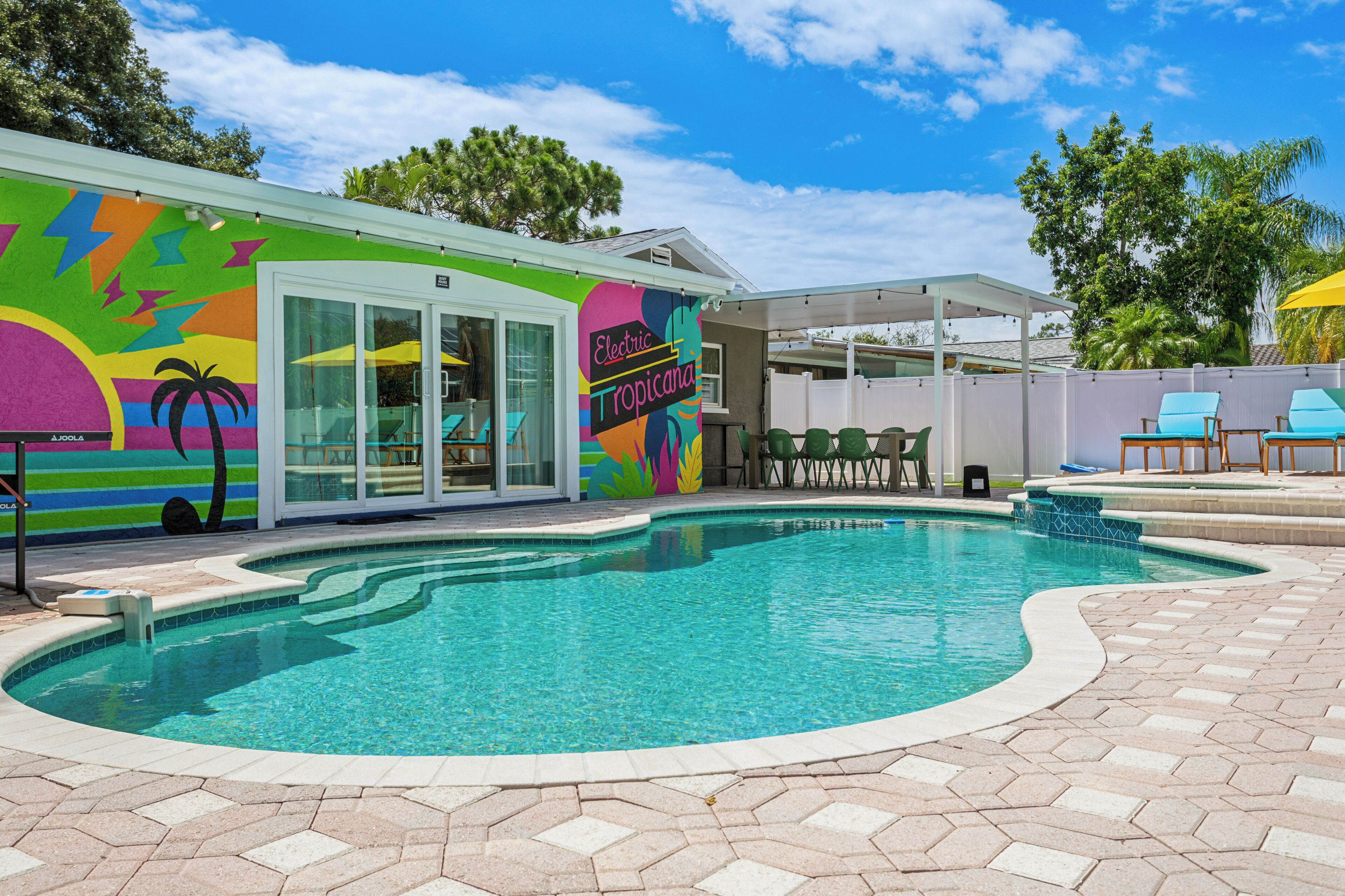 Outdoor pool, a heated pool