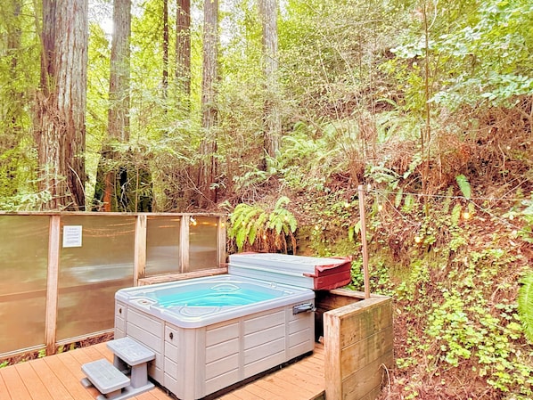 Outdoor spa tub