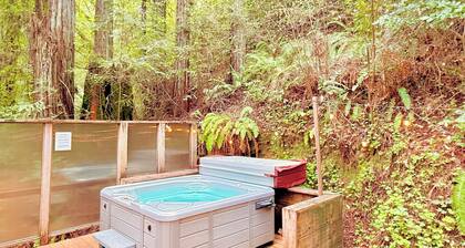 Cozy cabin deep in the redwoods / WiFi & Hot Tub