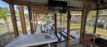 FREE BOAT to use at our Fish Camp, Water Front, Fish from Dock,Worm Farm,Pets OK