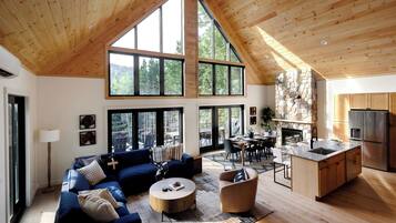 Smart TV, fireplace, video games