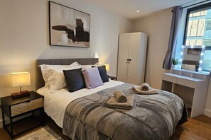 Desk, iron/ironing board, travel cot, free WiFi