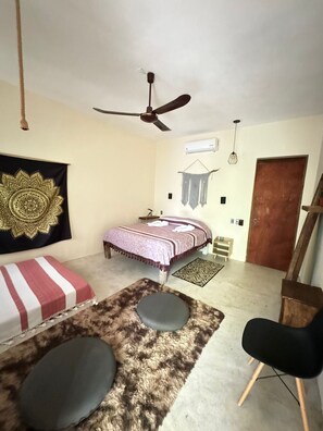 Comfort Quadruple Room, Pool View | Individually decorated, individually furnished, laptop workspace - The Pool Treehouse Hotel (Villa de Cos)