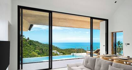 "Sunrise Hills" Tranquil 4br pool villa sea view