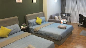 2 bedrooms, desk, iron/ironing board, WiFi