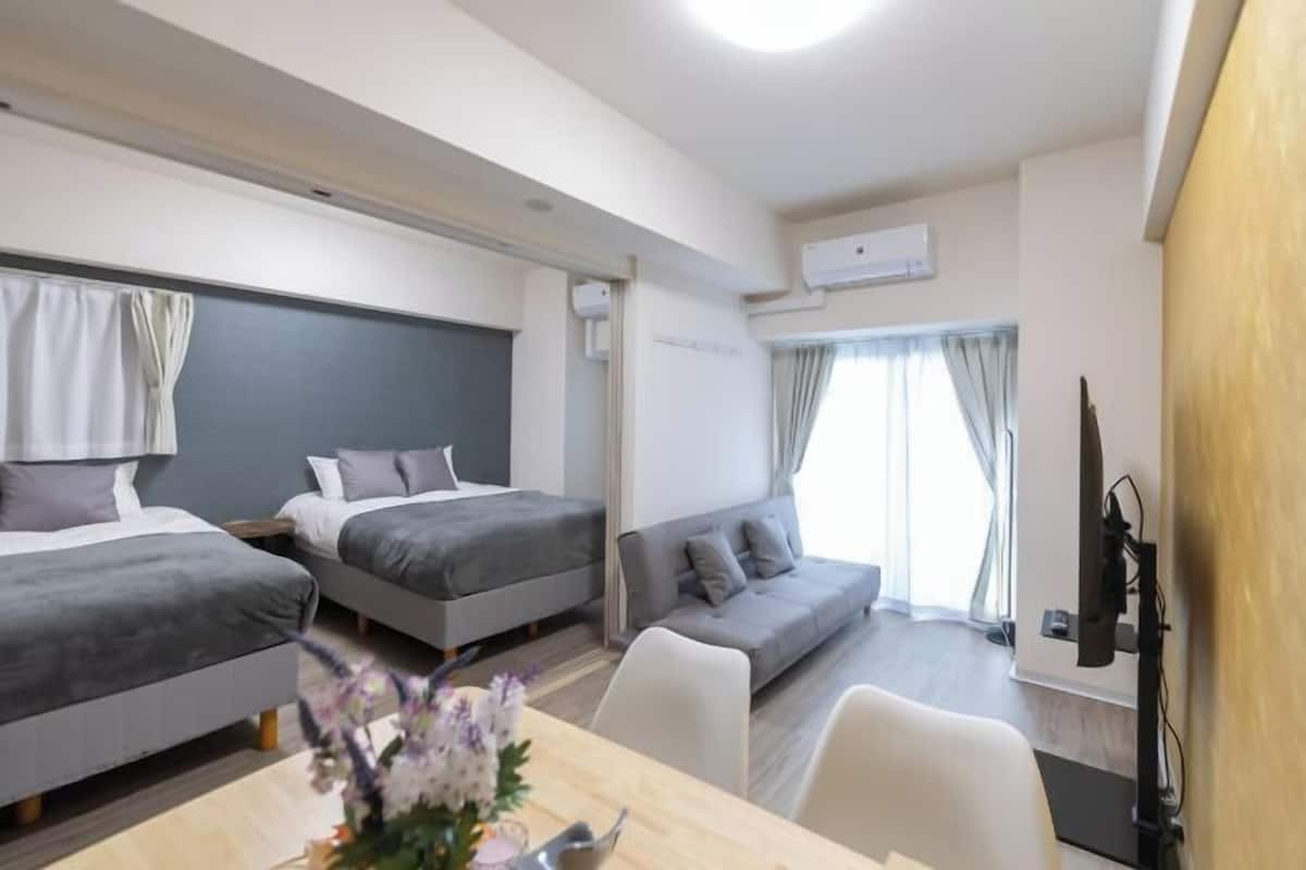 1 bedroom, blackout curtains, iron/ironing board, free WiFi