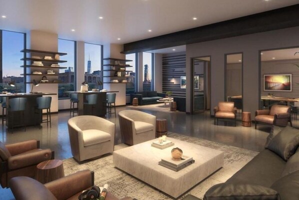 TV, stereo - Cool LES 1BR w/ Elev, Doorman & W/D, near Essex Market, by Blueground (Downtown)