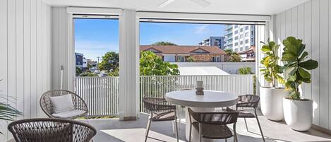 Luxury Apartment, City View | Terrace/patio