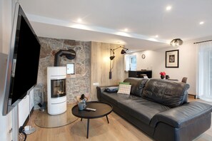 TV, fireplace - Cozy Black Forest Apartment 'Stein' with Fireplace, Private Terrace & Wi-Fi (Häusern)