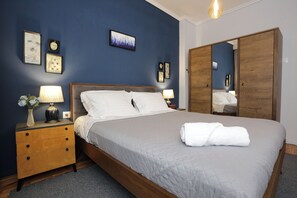 2 dormitorios, tabla de planchar con plancha, wifi gratis y ropa de cama