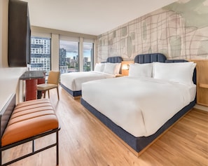 Peralatan tempat tidur premium, busa memori, bar mini 