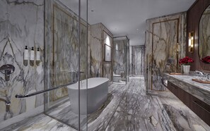 Presidential-Suite, 1 King-Bett | Badezimmer
