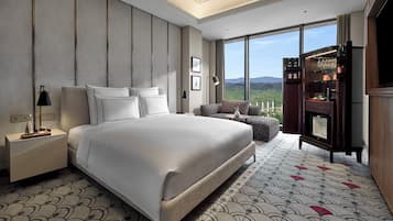 Ropa de cama de alta calidad y minibar