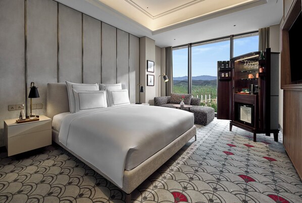Suite presidencial, 1 cama King size | Ropa de cama de alta calidad y minibar