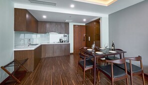 Luxury Apartment, Balcony, Lake View | Private kitchen - Netland Westlake Legacy Suites (Hanoi)