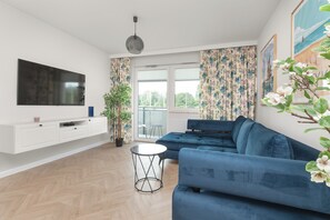 Apartment, 1 Schlafzimmer, Balkon | 1 Schlafzimmer, kostenloses WLAN, Bettwäsche