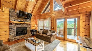 Télévision, cheminée, jeux vidéo