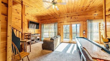 TV, fireplace, video games