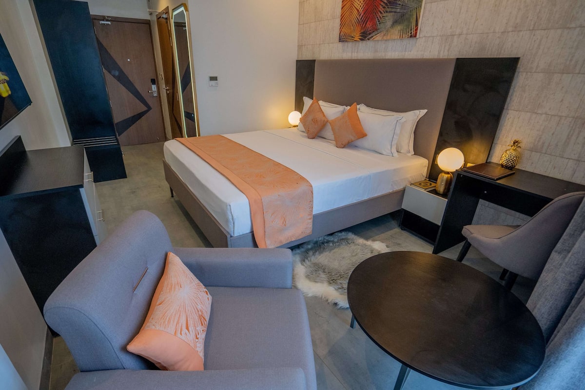 1 habitación, sábanas de algodón egipcio y ropa de cama de alta calidad