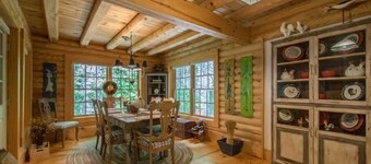 Stylish 3BR Log Cabin w/ Fire Pit | Near Trails