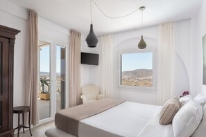 Lea Villa 1 Mykonos | Egyptian cotton sheets, premium bedding, memory foam beds - Lea Villas Mykonos (Mykonos)
