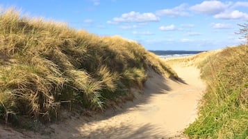 Vlak bij het strand