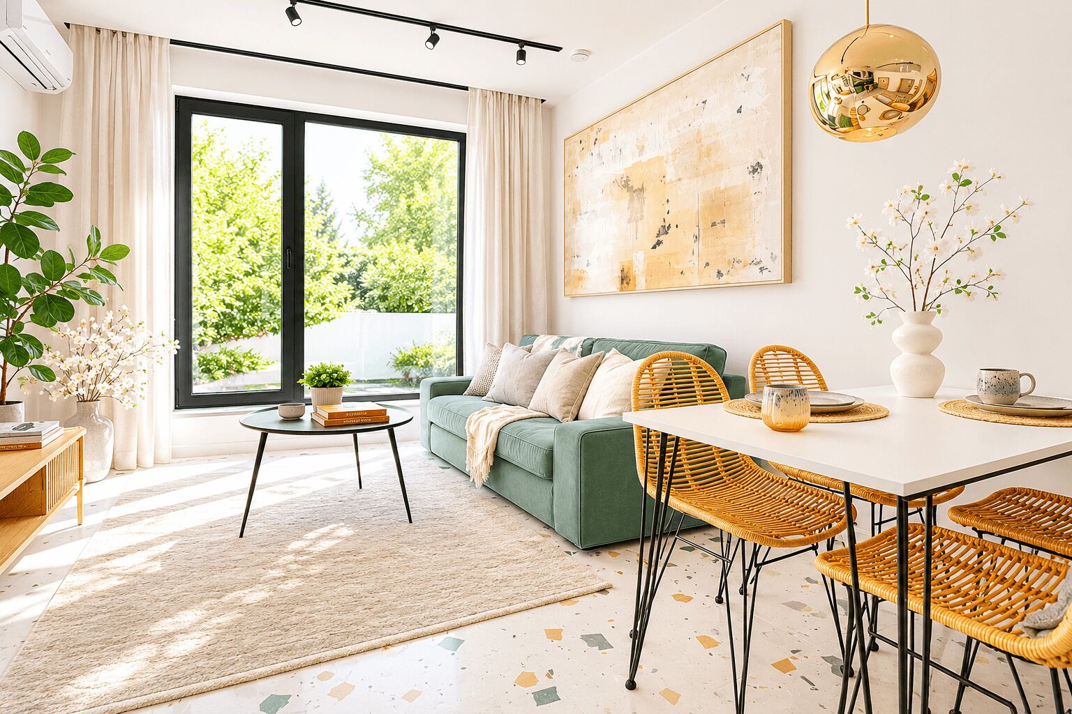 Inviting Atmosphere: Create memorable moments in an inviting dining area with chic and cozy seating.