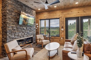 Smart TV, fireplace, table football, ping pong - JERNE of a Lifetime, Unbeatable Cabin w/ Mtn Views, Fire Pit, King Beds, Hot Tub (Sevierville)