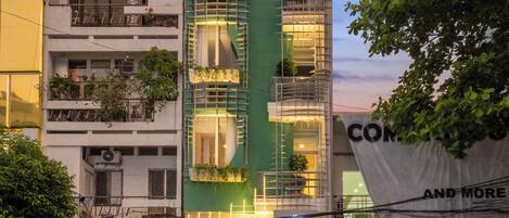 Voorkant van accommodatie