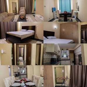 City Apartment | Living area | 24-inch Smart TV with digital channels - Lux Suites Moonlight Luxury Apartments (Mombasa)