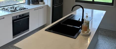 Microwave, oven, stovetop, dishwasher