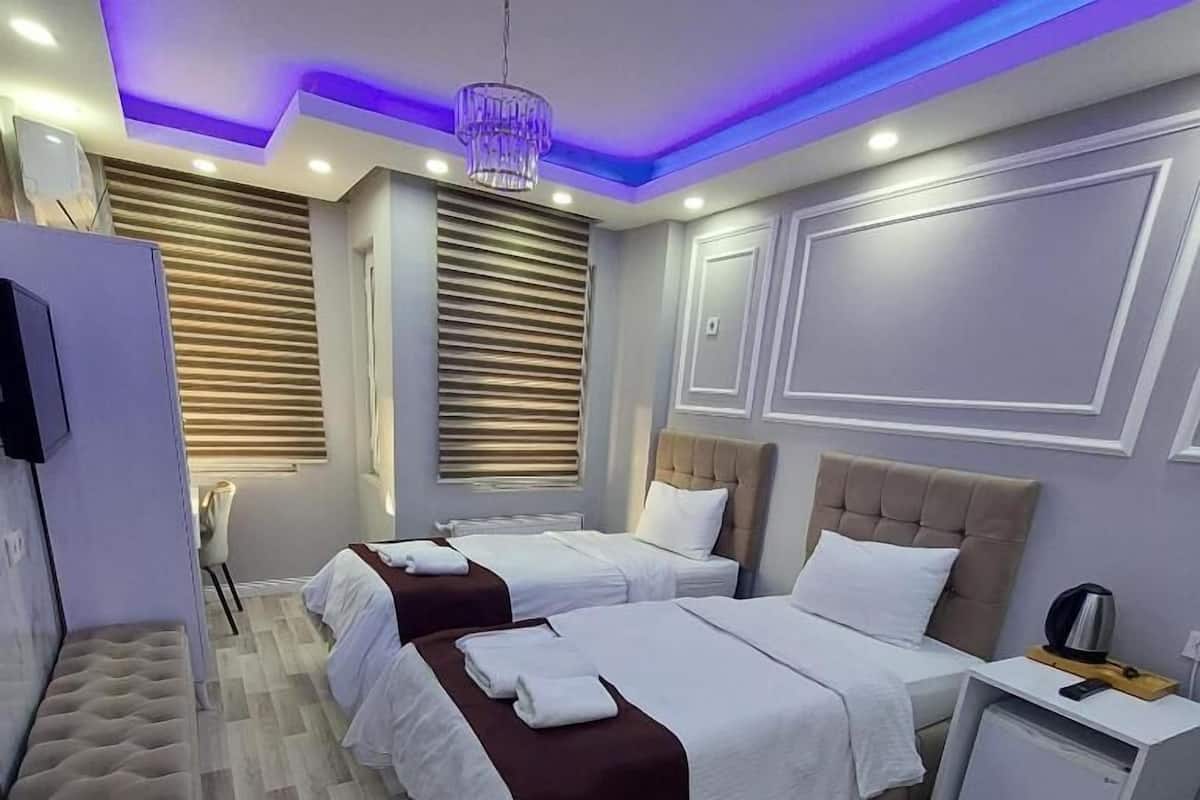 Chambre Standard avec lits jumeaux, vue ville | Bureau, espace de travail pour ordinateur portable, Wi-Fi gratuit