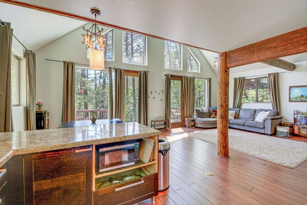 House (3 Bedrooms) | Interior - 6 Mi to Mt Union: Peaceful Cabin w/ Deck (Mayer)