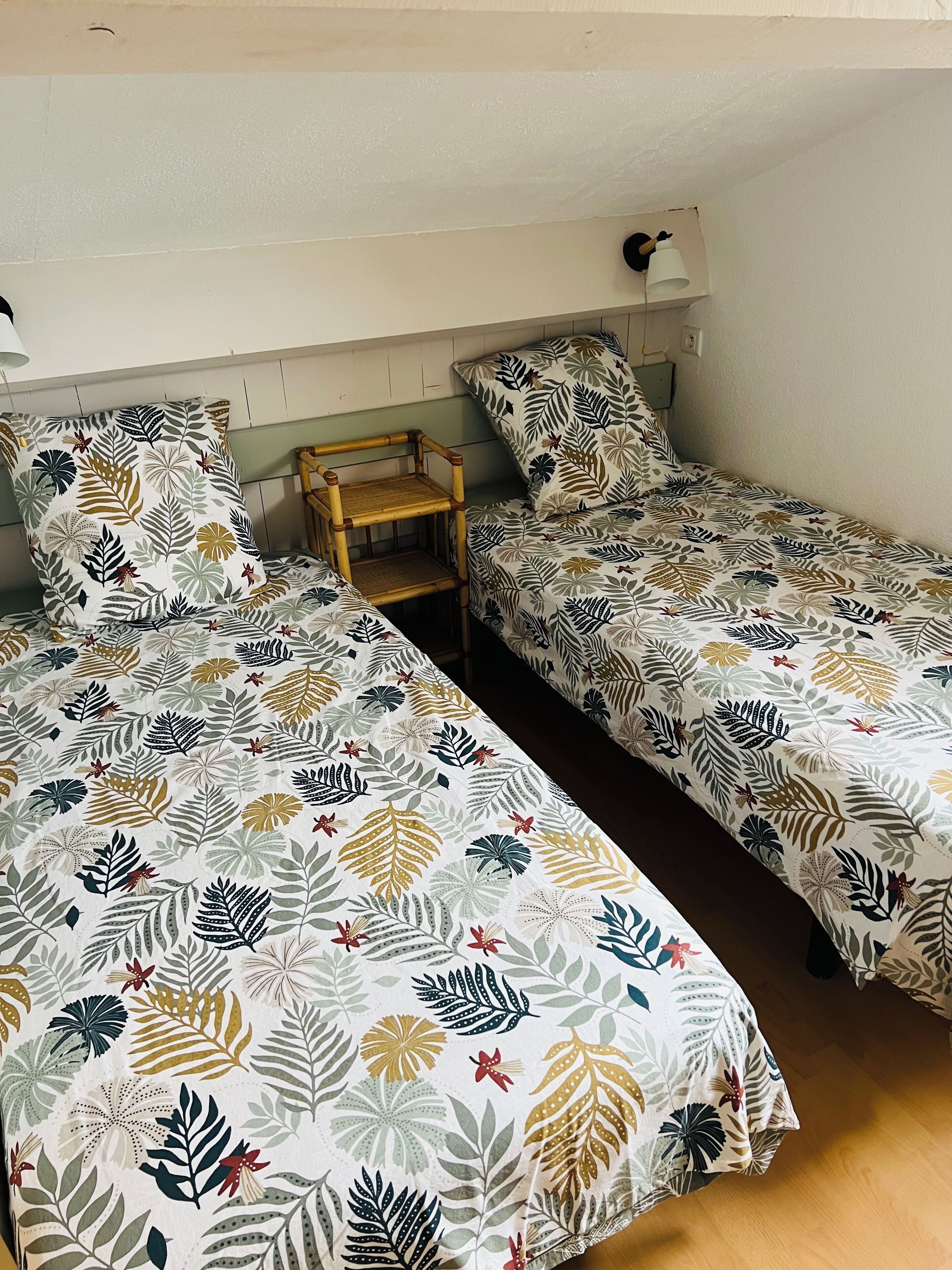 2 chambres, fer et planche à repasser, Wi-Fi, draps fournis