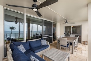 Outdoor dining - Royal Mauian, #218^ 3 Bedroom Condo by RedAwning (Kihei)