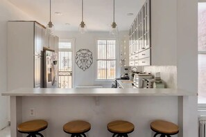 Fridge, microwave, oven, stovetop - Charming 3BR Rowhouse in Shaw/Bloomingdale
(Washington)