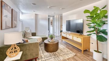 TV, fireplace, offices