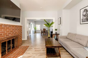 TV, fireplace, offices