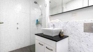 Hair dryer, towels