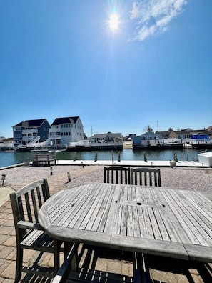 Outdoor dining - Waterfront Lagoon Home with Private Dock and Ramp (Toms River)