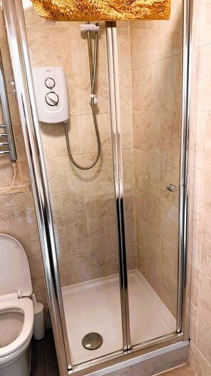 Hair dryer, towels, toilet paper
