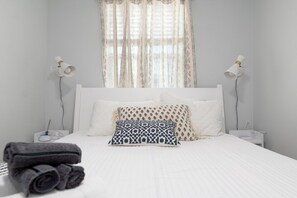 1 bedroom, iron/ironing board, travel crib, free WiFi